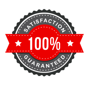 This grey and red satisfaction guarantee badge demonstrates the high-quality property management Hoffman Realty offers to homeowners. This grey and red satisfaction guarantee badge demonstrates the high-quality property management Hoffman Realty offers.